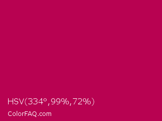 HSV 334°,99%,72% Color Image