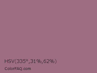 HSV 335°,31%,62% Color Image