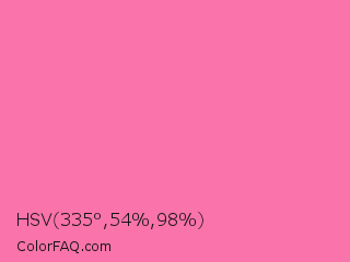 HSV 335°,54%,98% Color Image