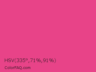 HSV 335°,71%,91% Color Image