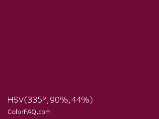 HSV 335°,90%,44% Color Image