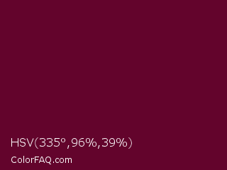HSV 335°,96%,39% Color Image