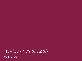 HSV 337°,79%,52% Color Image