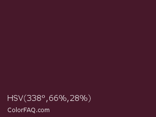 HSV 338°,66%,28% Color Image