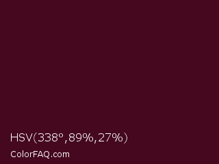HSV 338°,89%,27% Color Image