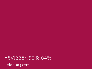 HSV 338°,90%,64% Color Image