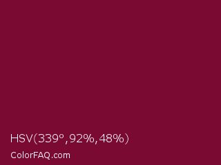 HSV 339°,92%,48% Color Image