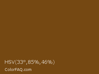 HSV 33°,85%,46% Color Image
