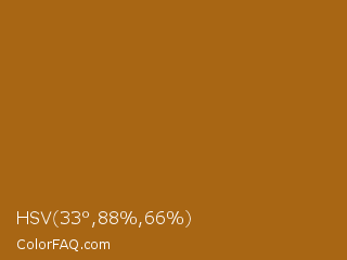 HSV 33°,88%,66% Color Image