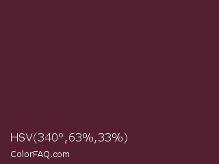 HSV 340°,63%,33% Color Image