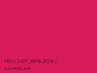 HSV 340°,88%,85% Color Image