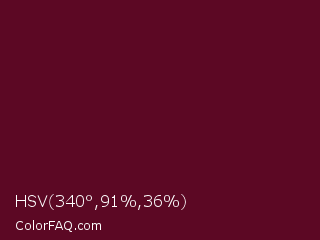 HSV 340°,91%,36% Color Image