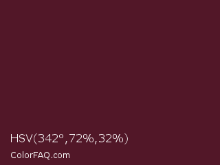HSV 342°,72%,32% Color Image