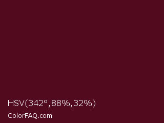 HSV 342°,88%,32% Color Image
