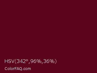HSV 342°,96%,36% Color Image