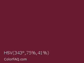 HSV 343°,75%,41% Color Image