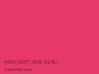 HSV 343°,76%,91% Color Image