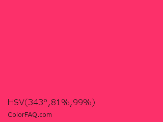 HSV 343°,81%,99% Color Image