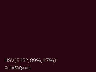 HSV 343°,89%,17% Color Image