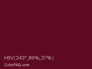 HSV 343°,89%,37% Color Image