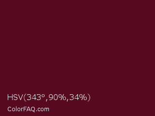 HSV 343°,90%,34% Color Image