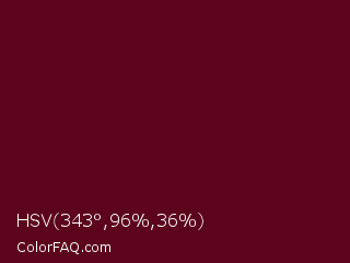 HSV 343°,96%,36% Color Image