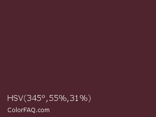 HSV 345°,55%,31% Color Image
