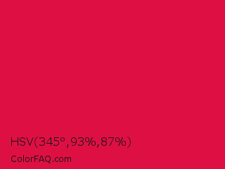 HSV 345°,93%,87% Color Image