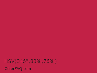 HSV 346°,83%,76% Color Image