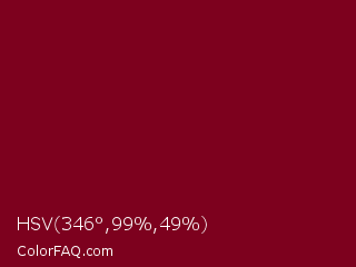 HSV 346°,99%,49% Color Image