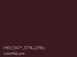 HSV 347°,57%,23% Color Image