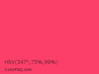 HSV 347°,75%,99% Color Image