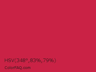 HSV 348°,83%,79% Color Image