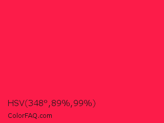 HSV 348°,89%,99% Color Image