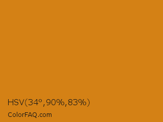 HSV 34°,90%,83% Color Image