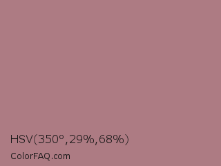 HSV 350°,29%,68% Color Image