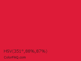 HSV 351°,88%,87% Color Image