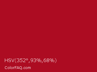 HSV 352°,93%,68% Color Image