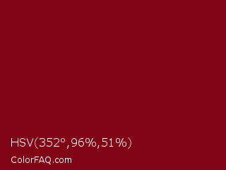 HSV 352°,96%,51% Color Image