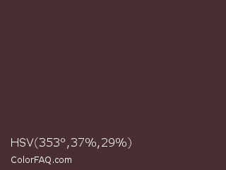 HSV 353°,37%,29% Color Image