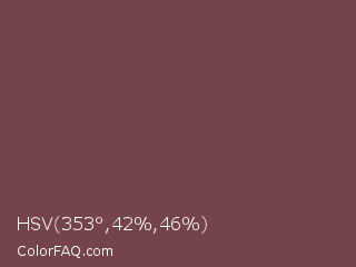 HSV 353°,42%,46% Color Image