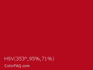 HSV 353°,95%,71% Color Image