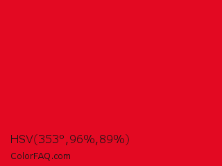 HSV 353°,96%,89% Color Image