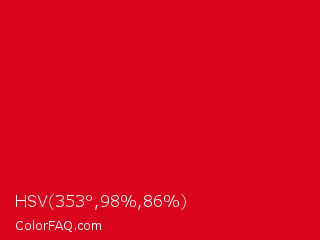 HSV 353°,98%,86% Color Image