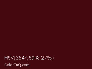 HSV 354°,89%,27% Color Image
