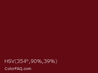 HSV 354°,90%,39% Color Image