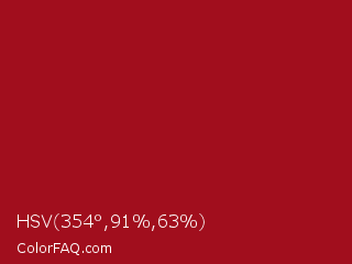 HSV 354°,91%,63% Color Image