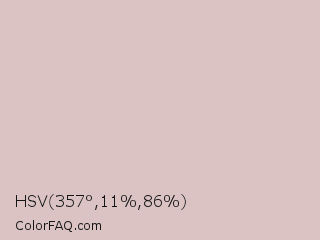 HSV 357°,11%,86% Color Image