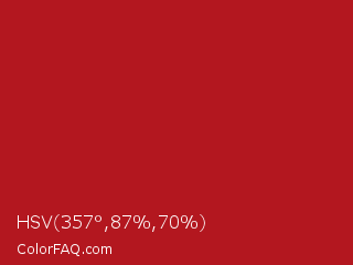 HSV 357°,87%,70% Color Image