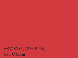 HSV 358°,72%,82% Color Image